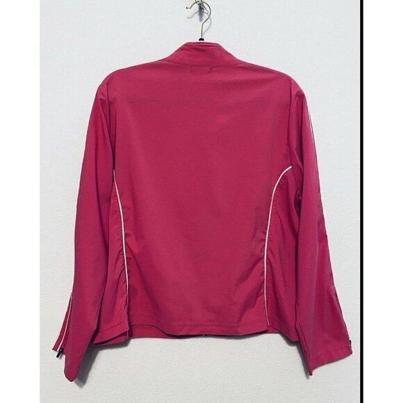 Vintage Champion Elite Womens Full Zip Windbreaker Jacket Pink Pockets XL - Picture 5 of 7